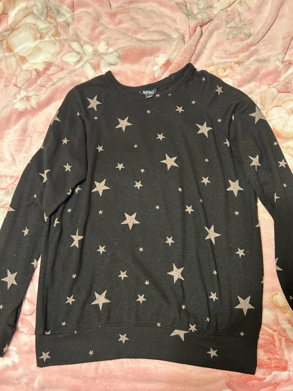 Buffalo David Bitton womans Black with gold Star Sweater